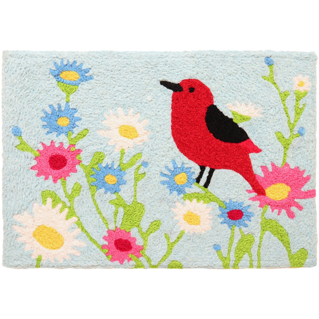 Red Bird & Daisies