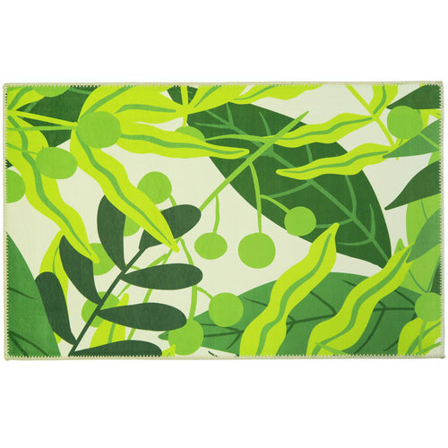 Jungle Vines Indoor Only and Floral Pattern Rectangle Homefires Rug