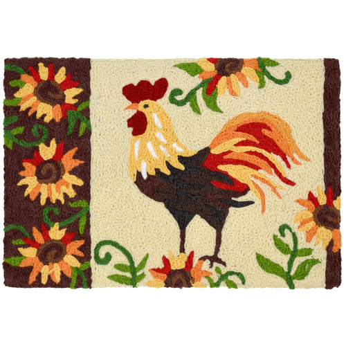 Rooster & Sunflowers