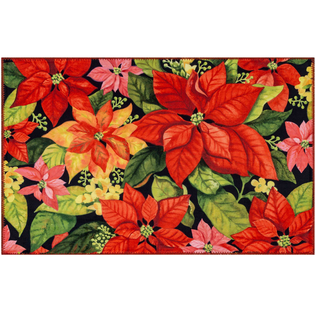 POINSETTIA GARDEN Indoor Only and Garden/Tropical Rectangle Olivia's Home Rug