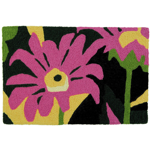  Painted Pink Daisies Indoor/Outdoor and Garden/Tropical Rectangle Jellybean Rug