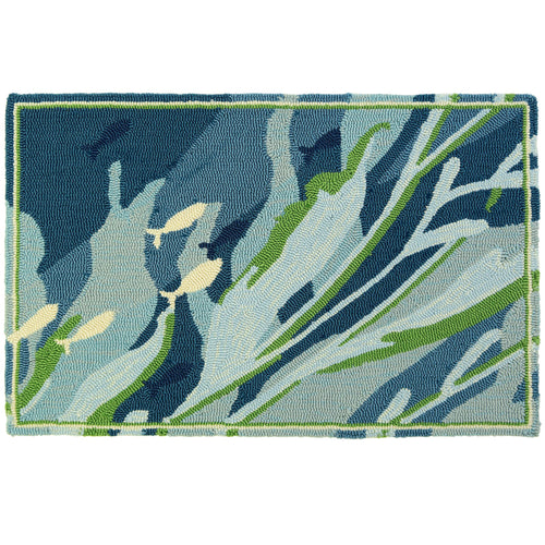 Floating Sea Grass Indoor/Outdoor and Coastal Rectangle Homefires Rug