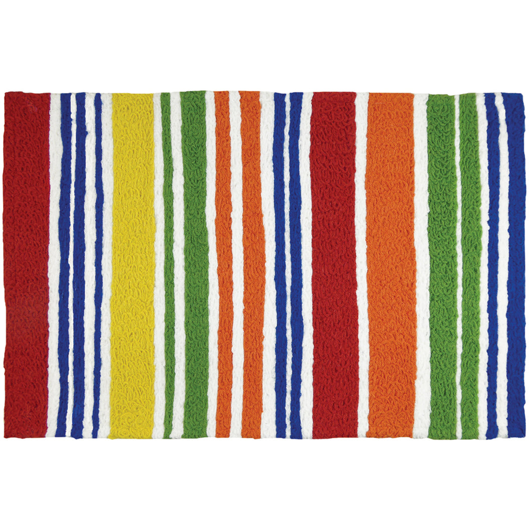 Juicy Fruit Stripes Indoor/Outdoor and Kitchen & Patterns Rectangle Jellybean Rug