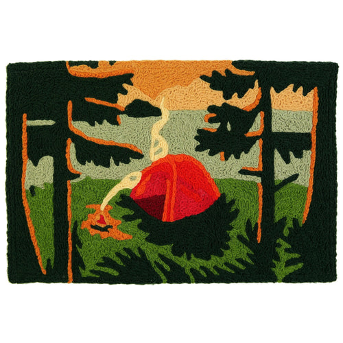 Lakeside Glamping Indoor/Outdoor and Lodge, Western, Country, Trend Rectangle Jellybean Rug