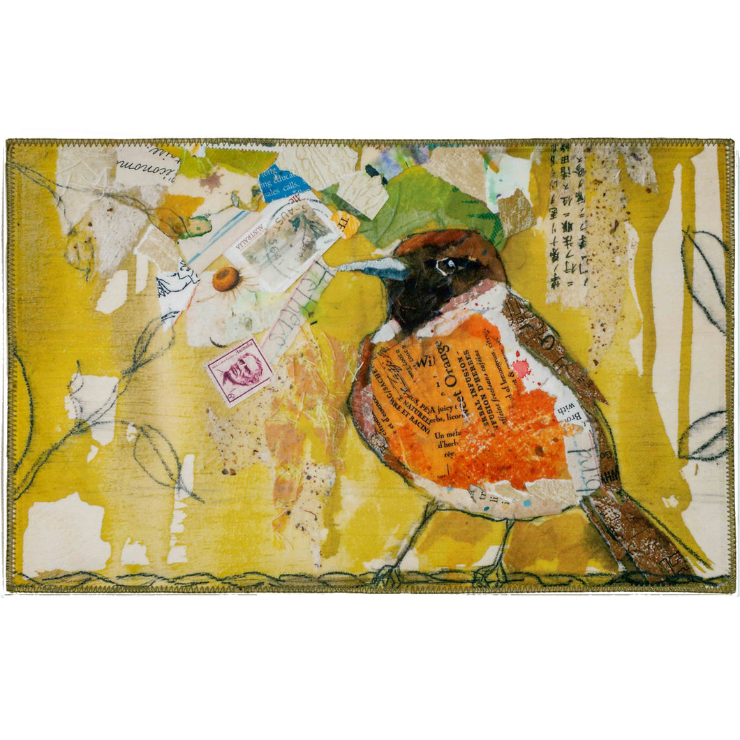 ROBIN COMES BOBBIN' Indoor Only and Garden/Tropical Rectangle Olivia's Home Rug