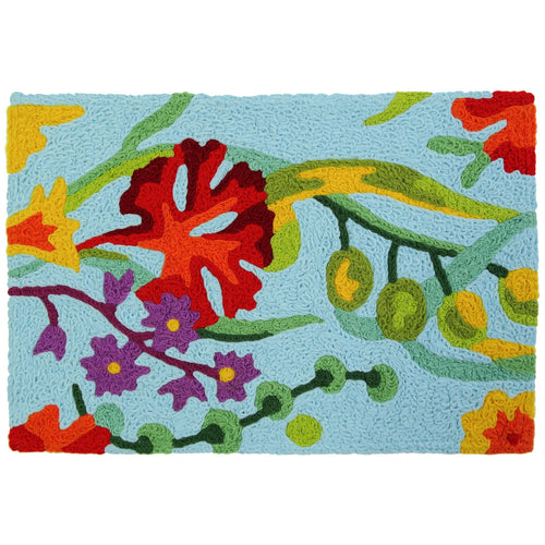 Flora Under the Sea Indoor/Outdoor and Coastal/Lakefront Rectangle Jellybean Rug