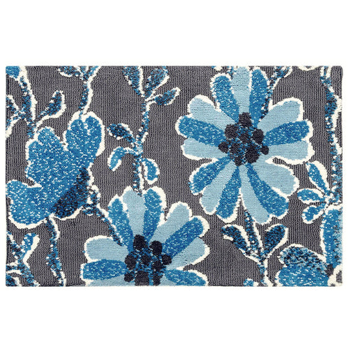 Indigo Cornflowers     Indoor Only and Arrange by Color Rectangle Simple Spaces Rug