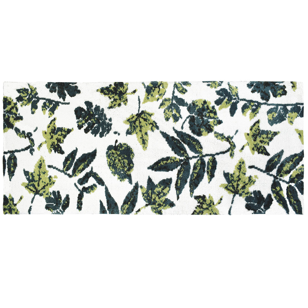 Leaf Mosaic Indoor Only and Pattern Rectangle Simple Spaces Rug