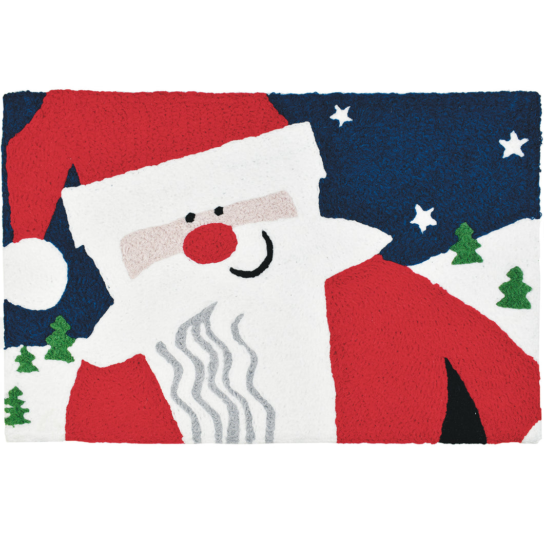 Santa On Snowy SlopeRug