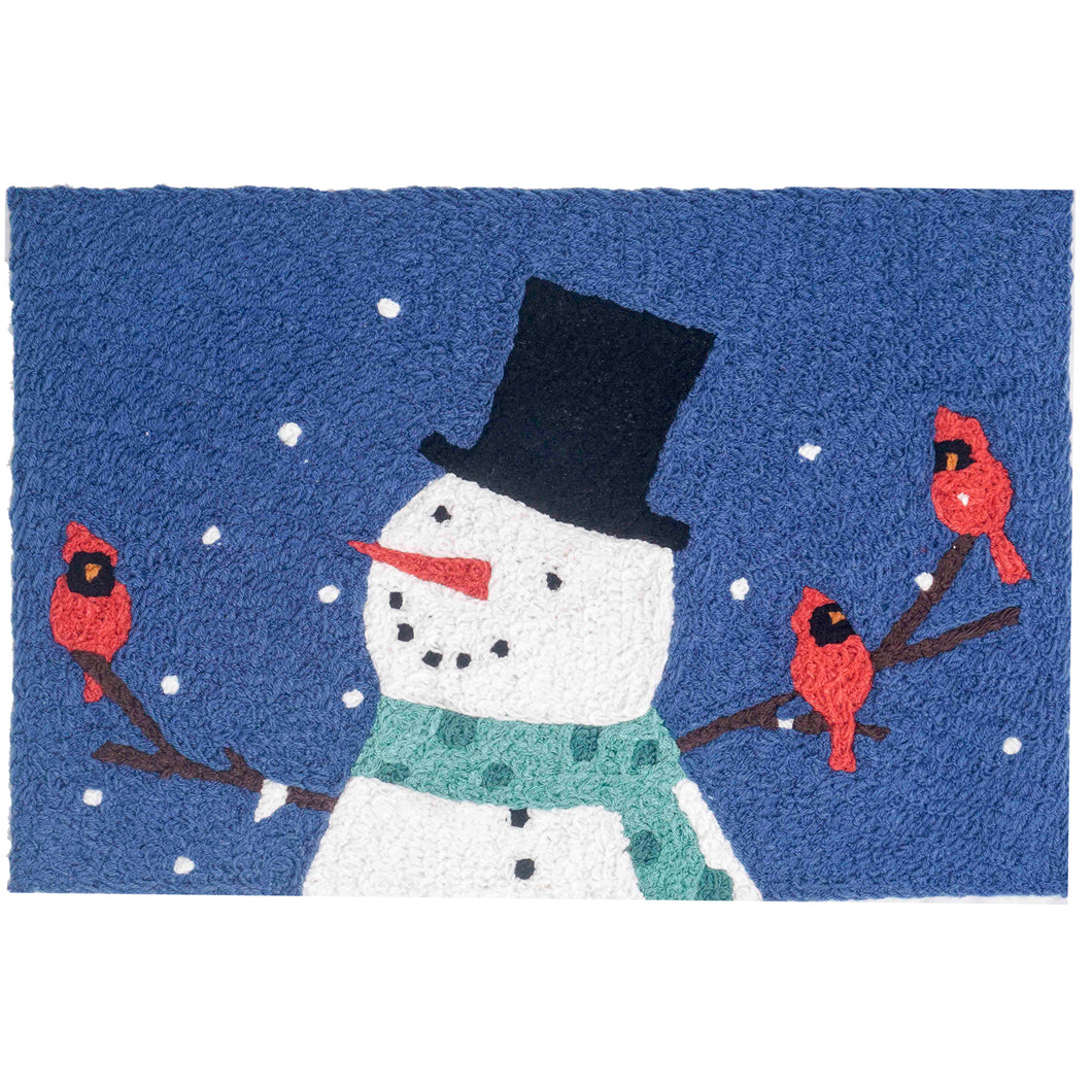 Snowman with Cardinals