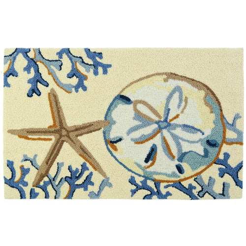 La Playa Sand Dollar Indoor Only and Coastal Rectangle Homefires Rug