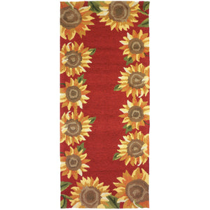 Sunflower Field Indoor/Outdoor and Garden & Floral Rectangle Homefires Rug