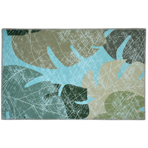 Faded Tropical Leaves Rug