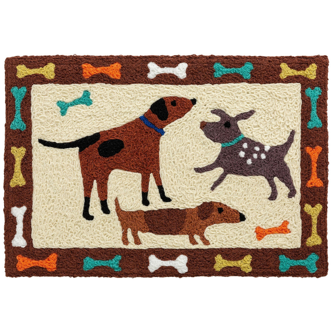 Friendly Fidos Indoor/Outdoor and Pets Rectangle Jellybean Rug