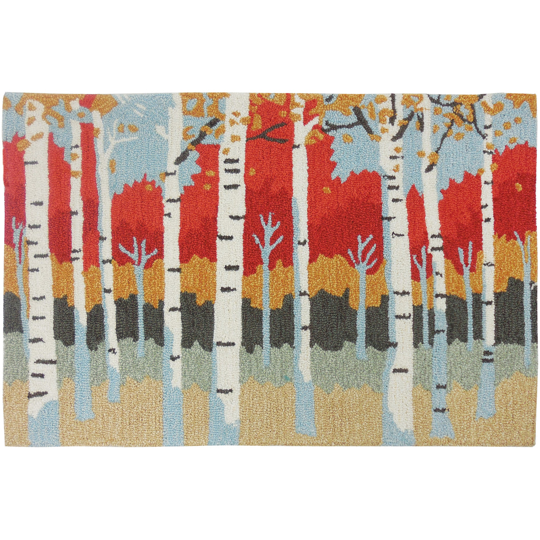 Blazing Birch Indoor Only and Garden & Floral Rectangle Homefires Rug