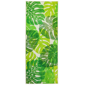 Monstera Palms Indoor Only and Floral Pattern Rectangle Homefires Rug