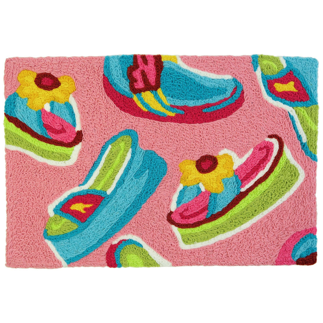 Beach Party Sandals Indoor/Outdoor and Coastal/Lakefront Rectangle Jellybean Rug