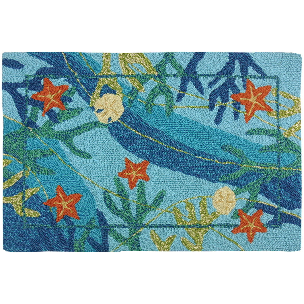 Underwater & Coral Starfish Rug