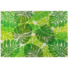 Load image into Gallery viewer, Monstera Palms Indoor Only and Floral Pattern Rectangle Homefires Rug