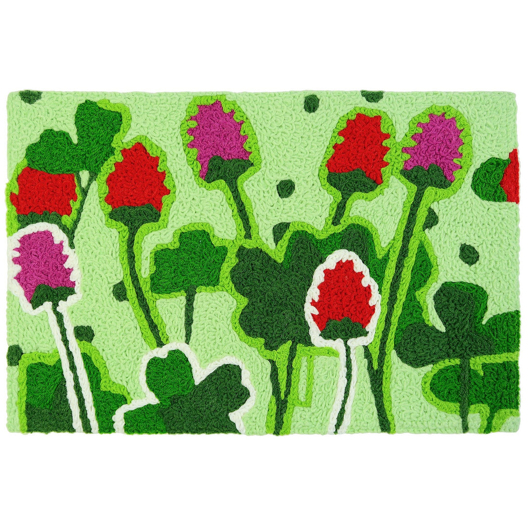 Field of Clover Indoor/Outdoor and Garden/Tropical Rectangle Jellybean Rug