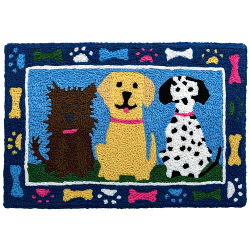 Puppy Gang Indoor/Outdoor and Pets Rectangle Jellybean Rug