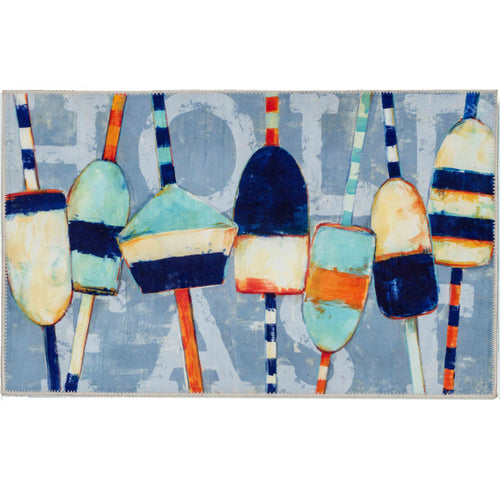 COASTAL BUOYS Indoor Only and Coastal/Lakefront Rectangle Olivia's Home Rug