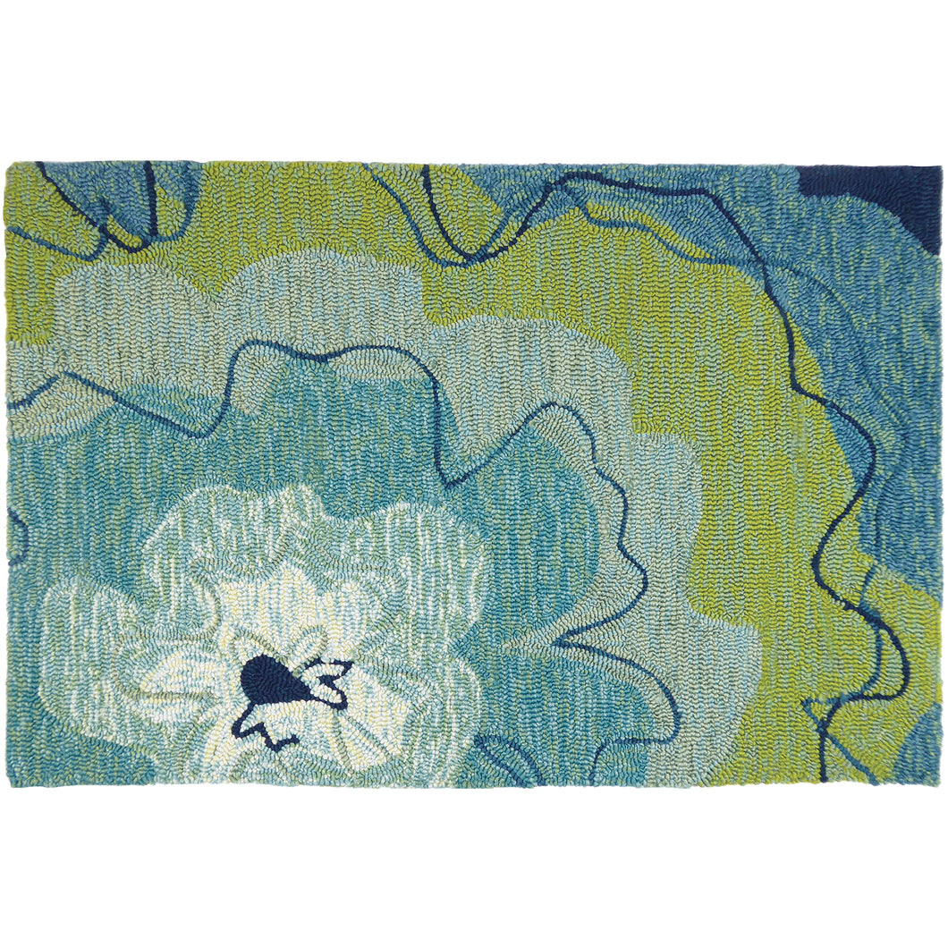 Watercolor Blue Blossom  Rug