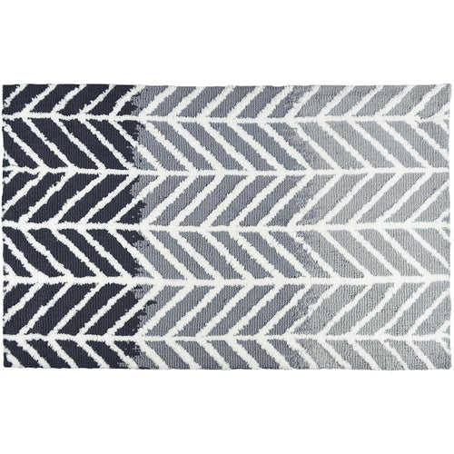 Straight And Arrows Gray Rug