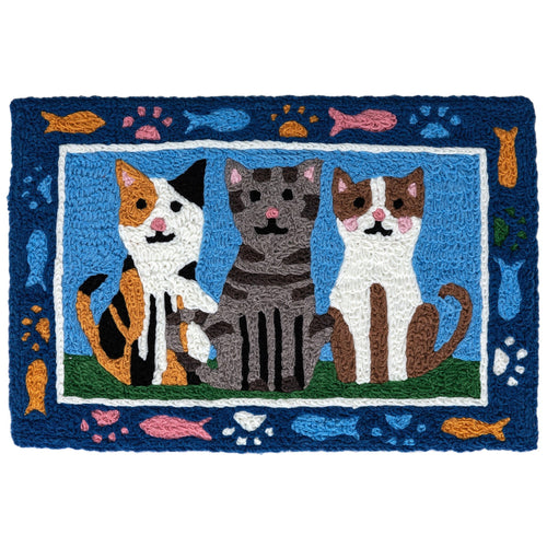 Kitty Kousins Indoor/Outdoor and Pets Rectangle Jellybean Rug