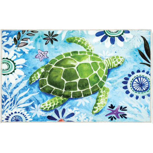 SEA CREATURES Indoor Only and Coastal/Lakefront Rectangle Olivia's Home Rug