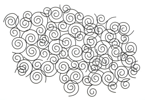 Fab Habitat Metal Wall Art Black Décor | Modern Wall Art | Ethereal Swirls, 40 inch x 25 inch