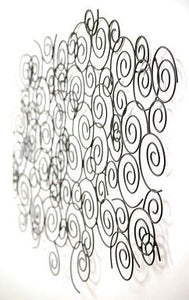 Fab Habitat Metal Wall Art Black Décor | Modern Wall Art | Ethereal Swirls, 40 inch x 25 inch