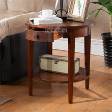 Load image into Gallery viewer, Round Shape Solid Wood Coffee Table with 1-Drawer