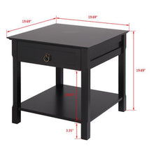 Load image into Gallery viewer, Solid Wood Foot End Table with 1-Drawer